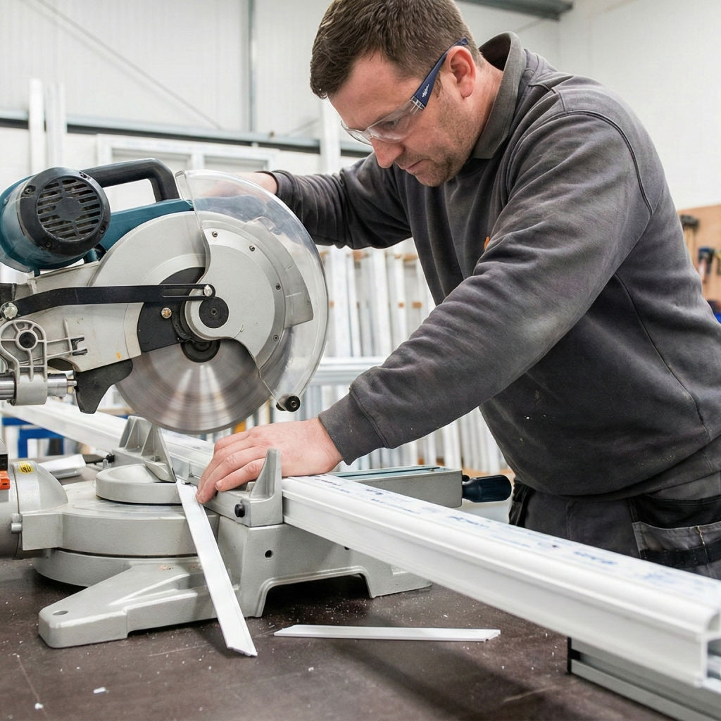 Cutting uPVC profile